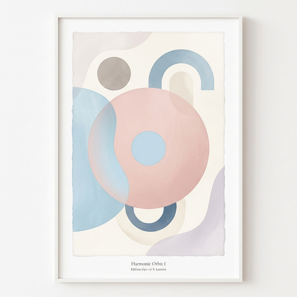 Abstract minimalist artwork representing gentle mental guidance